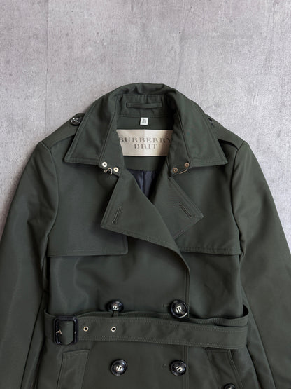 Burberry Double Breasted Heavyweight Khaki Macintosh
