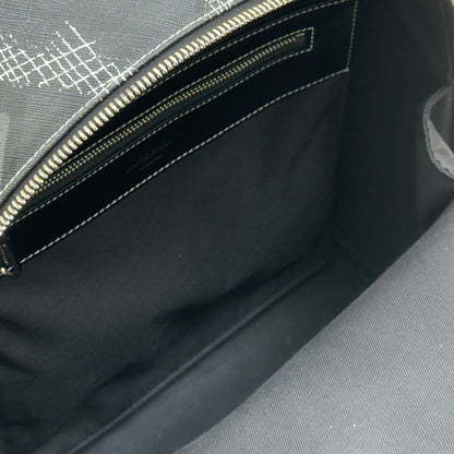 BURBERRY MONOGRAM PRINT LEATHER BACKPACK BLACK O/S | O/S, Black