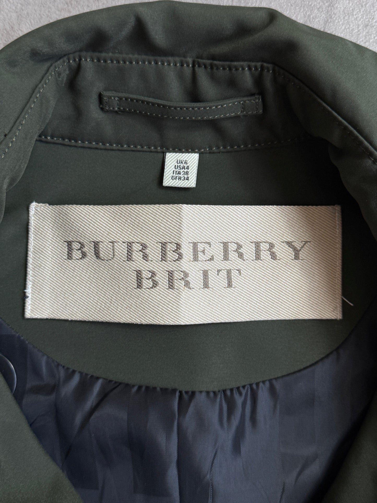 Burberry Double Breasted Heavyweight Khaki Macintosh