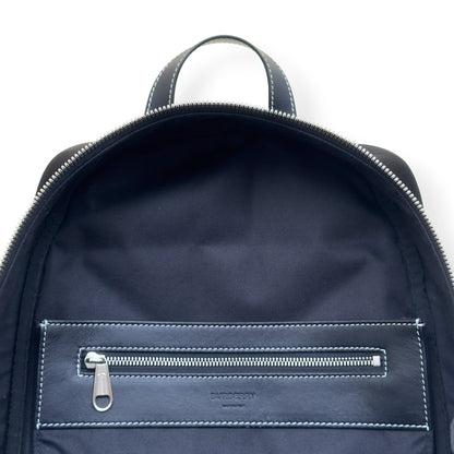 BURBERRY MONOGRAM PRINT LEATHER BACKPACK BLACK O/S | O/S, Black