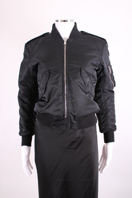 Black Saint Laurent Bomber Jacket, S | Default Title, Black