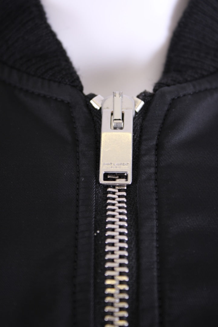 Black Saint Laurent Bomber Jacket, S | Default Title, Black