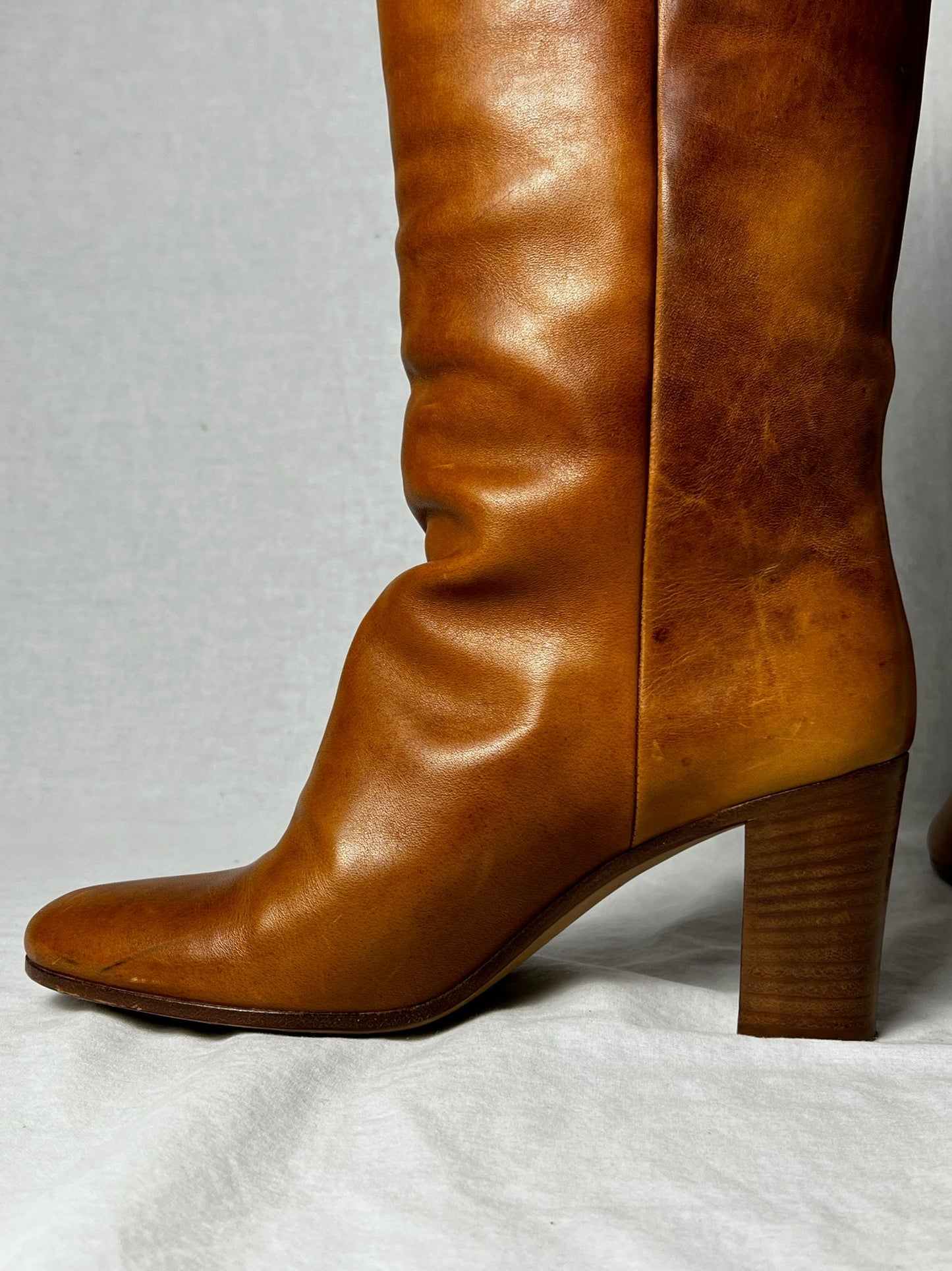 MARGIELA TWO TONE KNEE HIGH | DEFAULT TITLE, Tan