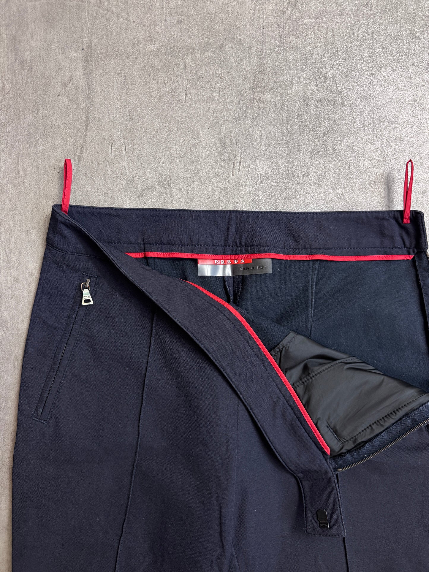 Prada Navy Stretch Capri's