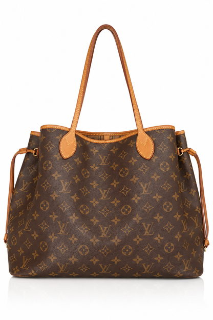Louis Vuitton Damier Azur AM Canvas/Leather Tote Bag FA276: (SD076) | O/S, Brown