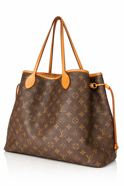Louis Vuitton Damier Azur AM Canvas/Leather Tote Bag FA276: (SD076) | O/S, Brown
