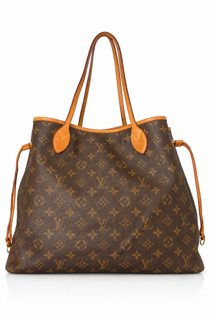 Louis Vuitton Damier Azur AM Canvas/Leather Tote Bag FA276: (SD076) | O/S, Brown