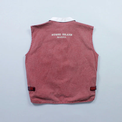 S/S 1992 Tela Stella Marina Spell Out Flight Vest