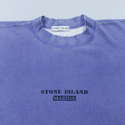 S/S 1988 Marina Stencil Spell Out Mock Neck T-shirt