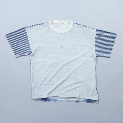 S/S 1987 Marina Box Logo Two Tone Mock Neck T-shirt