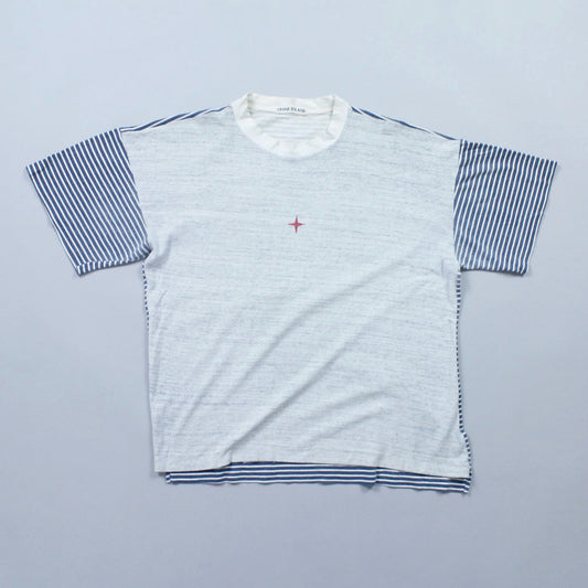 S/S 1987 Marina Box Logo Two Tone Mock Neck T-shirt