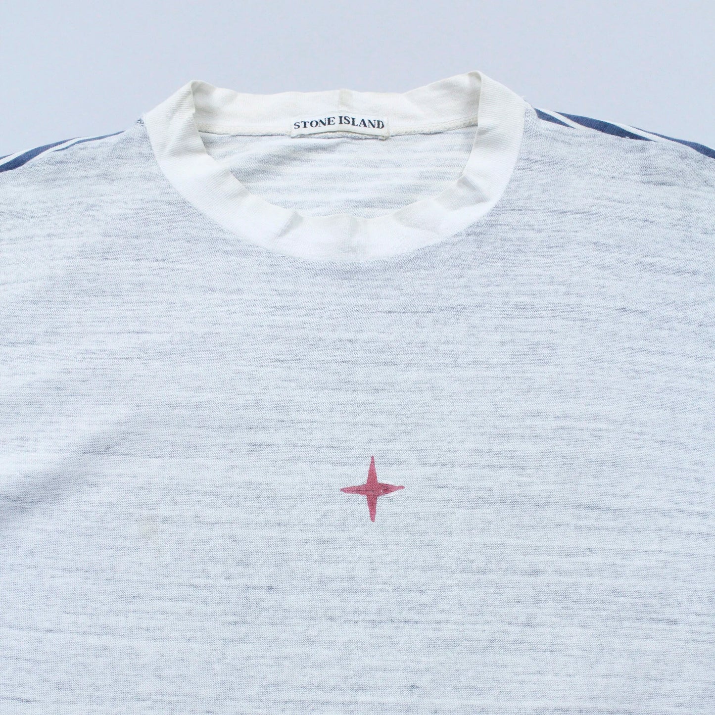 S/S 1987 Marina Box Logo Two Tone Mock Neck T-shirt