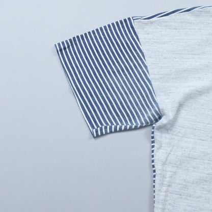 S/S 1987 Marina Box Logo Two Tone Mock Neck T-shirt