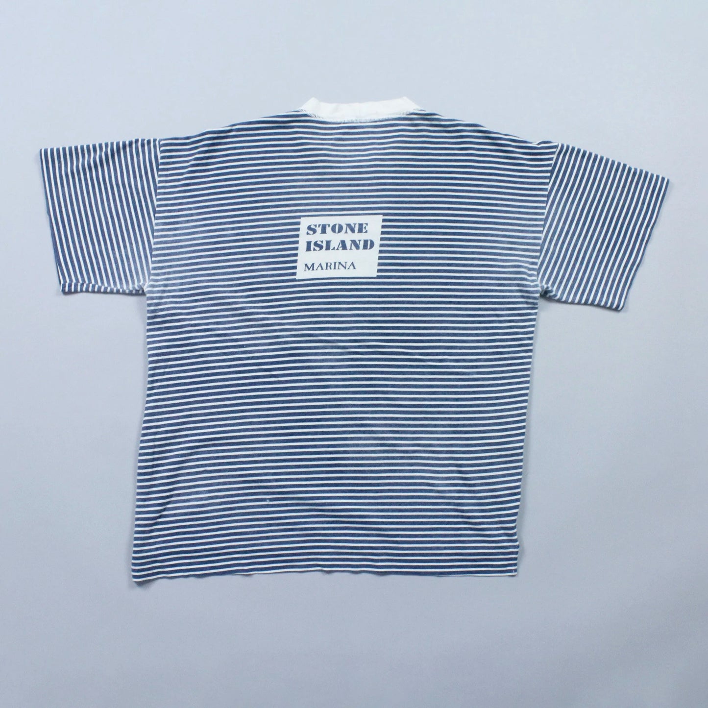 S/S 1987 Marina Box Logo Two Tone Mock Neck T-shirt