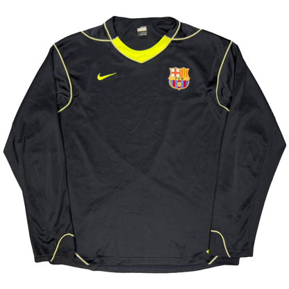 Nike Barcelona 2007/08 Long Sleeve Training Shirt In Navy (L) | Large, Navy