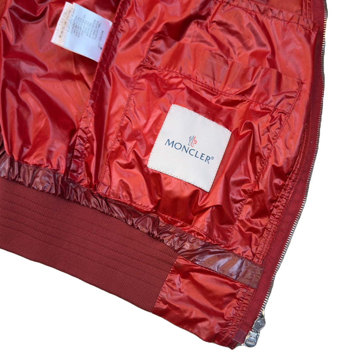Moncler Nylon Zipped Jacket In Burgundy (S) | Moncler, Burgundy