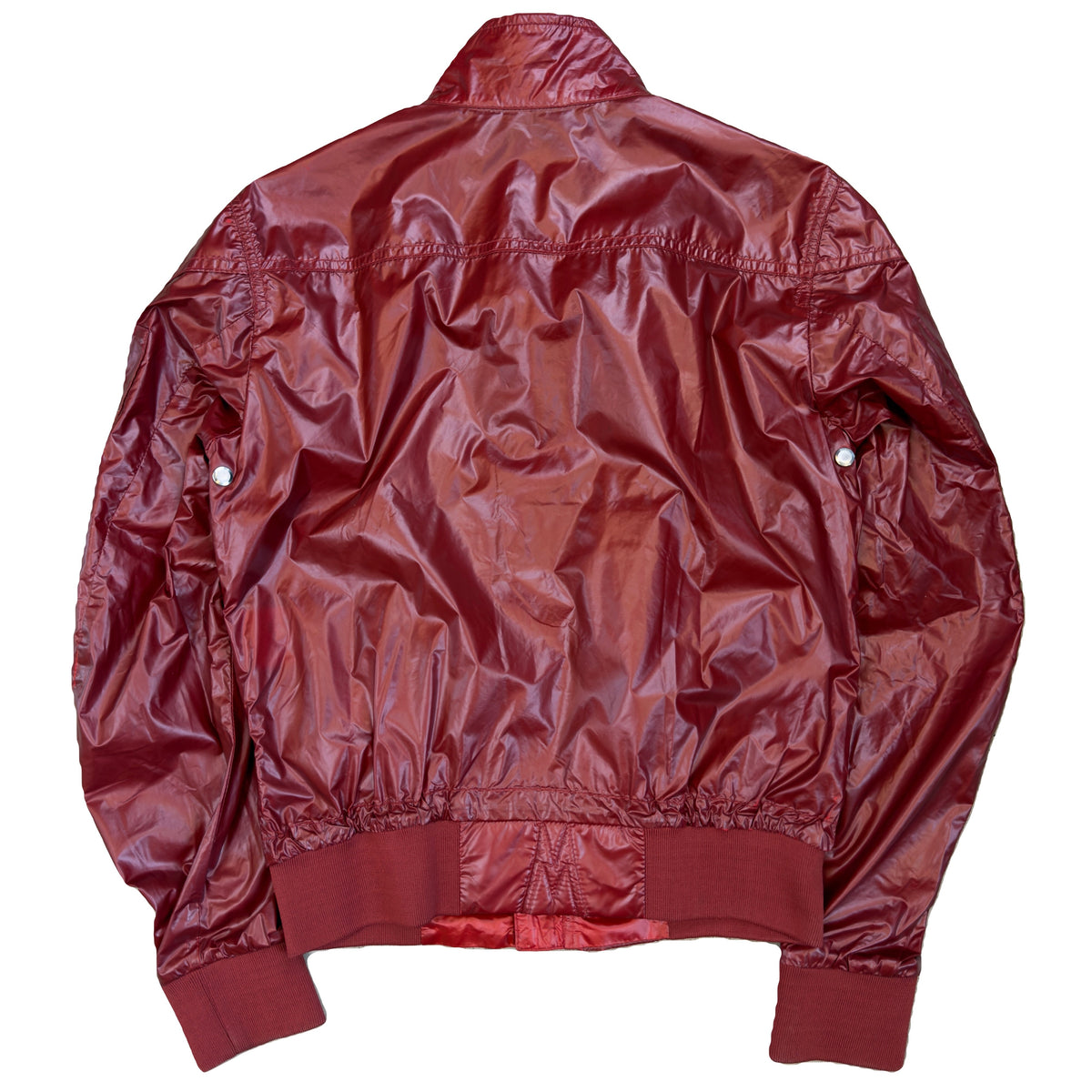 Moncler Nylon Zipped Jacket In Burgundy (S) | Moncler, Burgundy