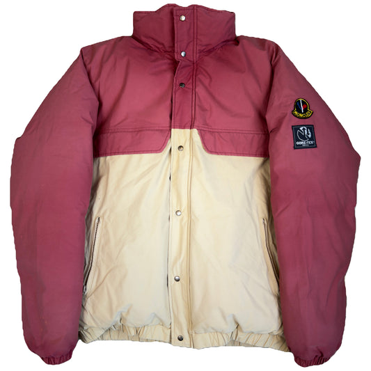 Moncler X ASICS Puffer Jacket In Red & Beige (S) | Moncler, Beige