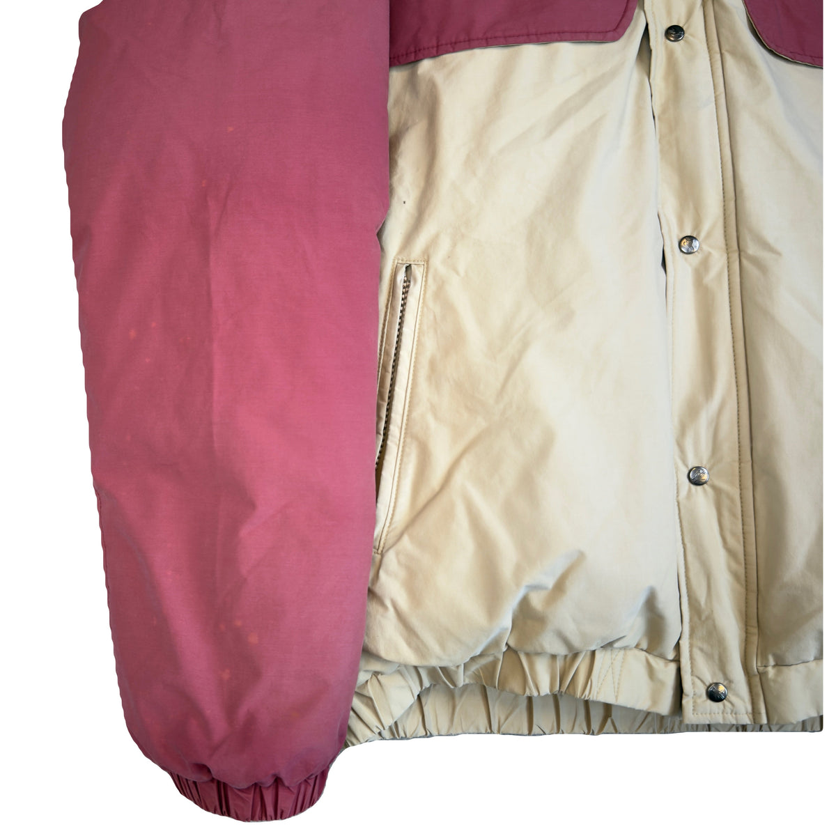Moncler X ASICS Puffer Jacket In Red & Beige (S) | Moncler, Beige