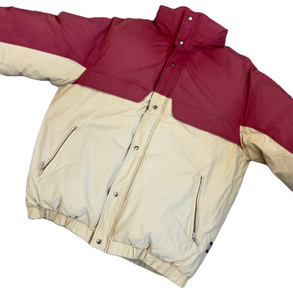 Moncler X ASICS Puffer Jacket In Red & Beige (S) | Moncler, Beige