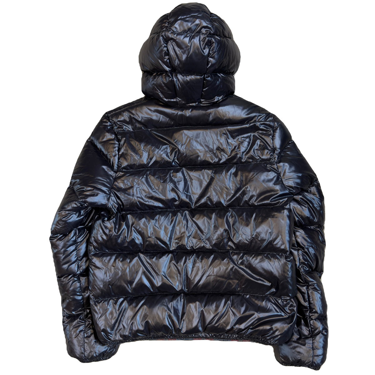 Duvetica Reversible Puffer Jacket In Plaid & Black (M) | Duvetica, Black