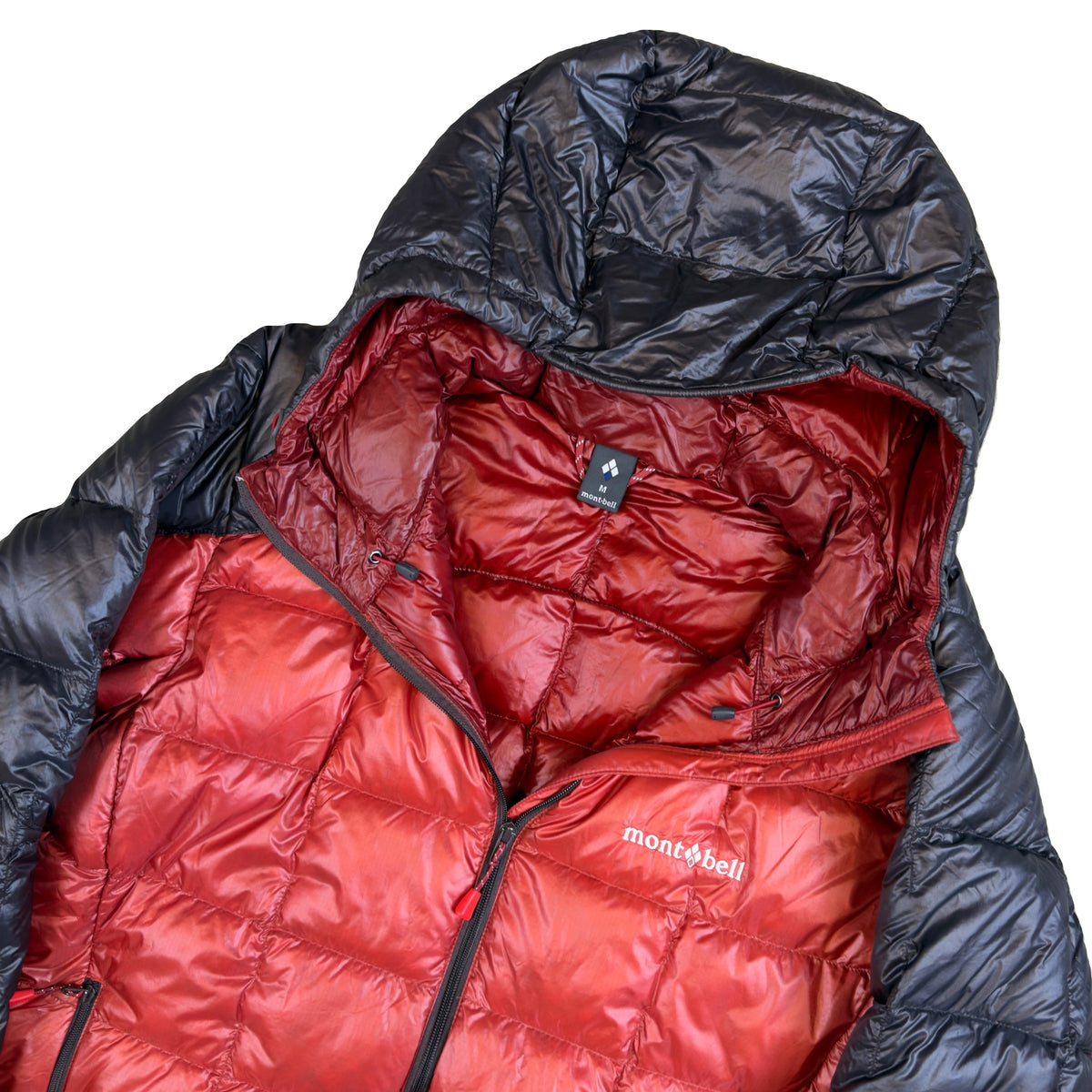 Montbell Superior Down Parka Puffer Jacket In Red & Black (M) | Medium, Black