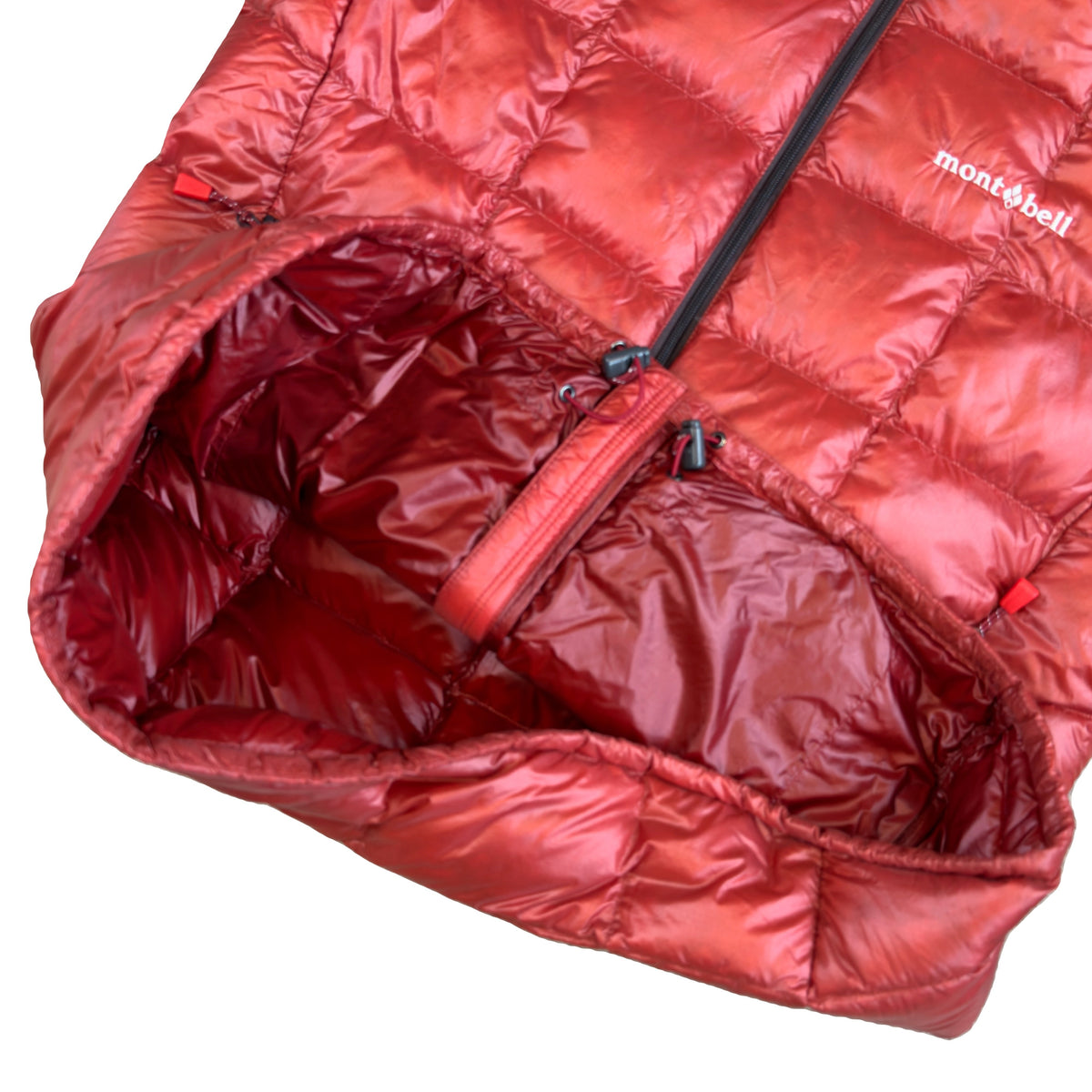 Montbell Superior Down Parka Puffer Jacket In Red & Black (M) | Medium, Black
