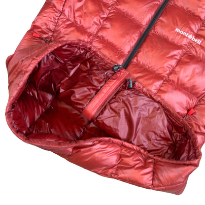 Montbell Superior Down Parka Puffer Jacket In Red & Black (M) | Medium, Black