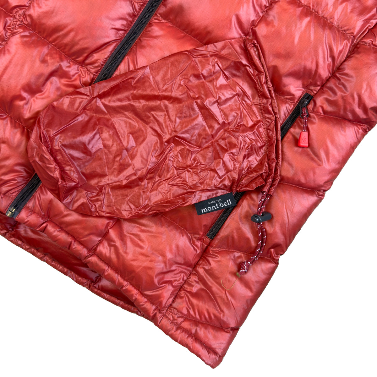 Montbell Superior Down Parka Puffer Jacket In Red & Black (M) | Medium, Black