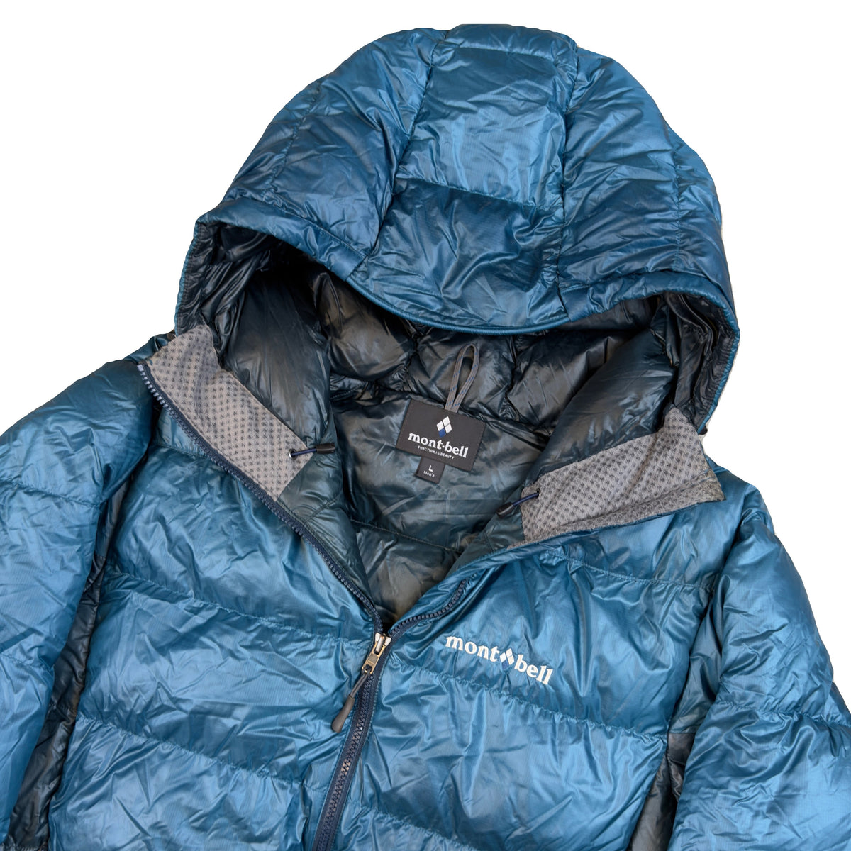 Montbell Alpine Down Parka Puffer Jacket In Blue (L) | Large, Blue