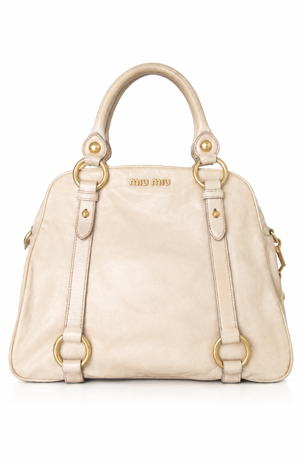 Miu Miu Vitello Lux Leather Top Handle Bag | O/S, Red