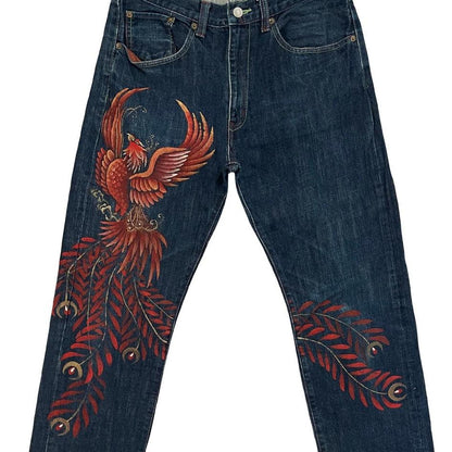 Zen Phoenix Airbrushed Jeans