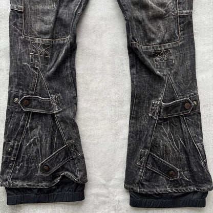 MARITHE + FRANCOIS GIRBAUD UTILITY TROUSERS | O/S, Washed Black