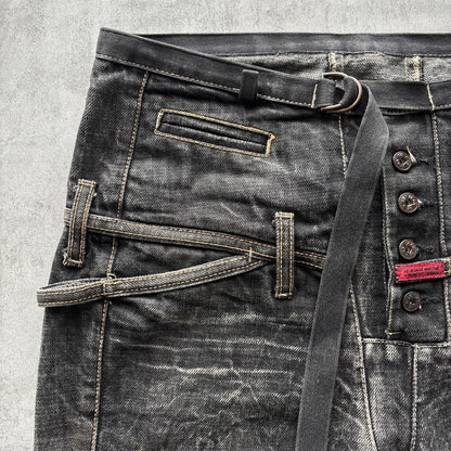 MARITHE + FRANCOIS GIRBAUD UTILITY TROUSERS | O/S, Washed Black