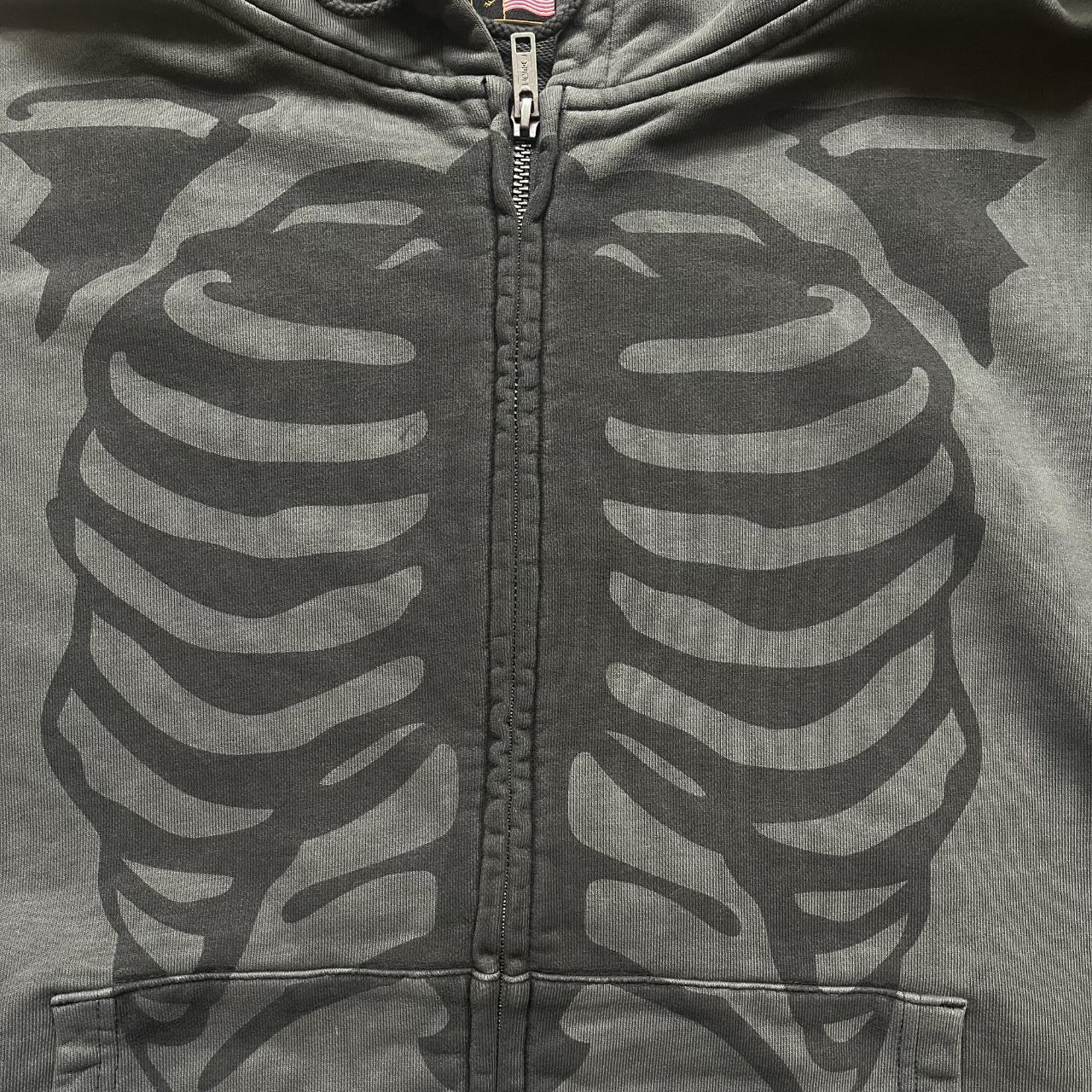Vanson Leathers Distressed Skeleton Hoodie - XL