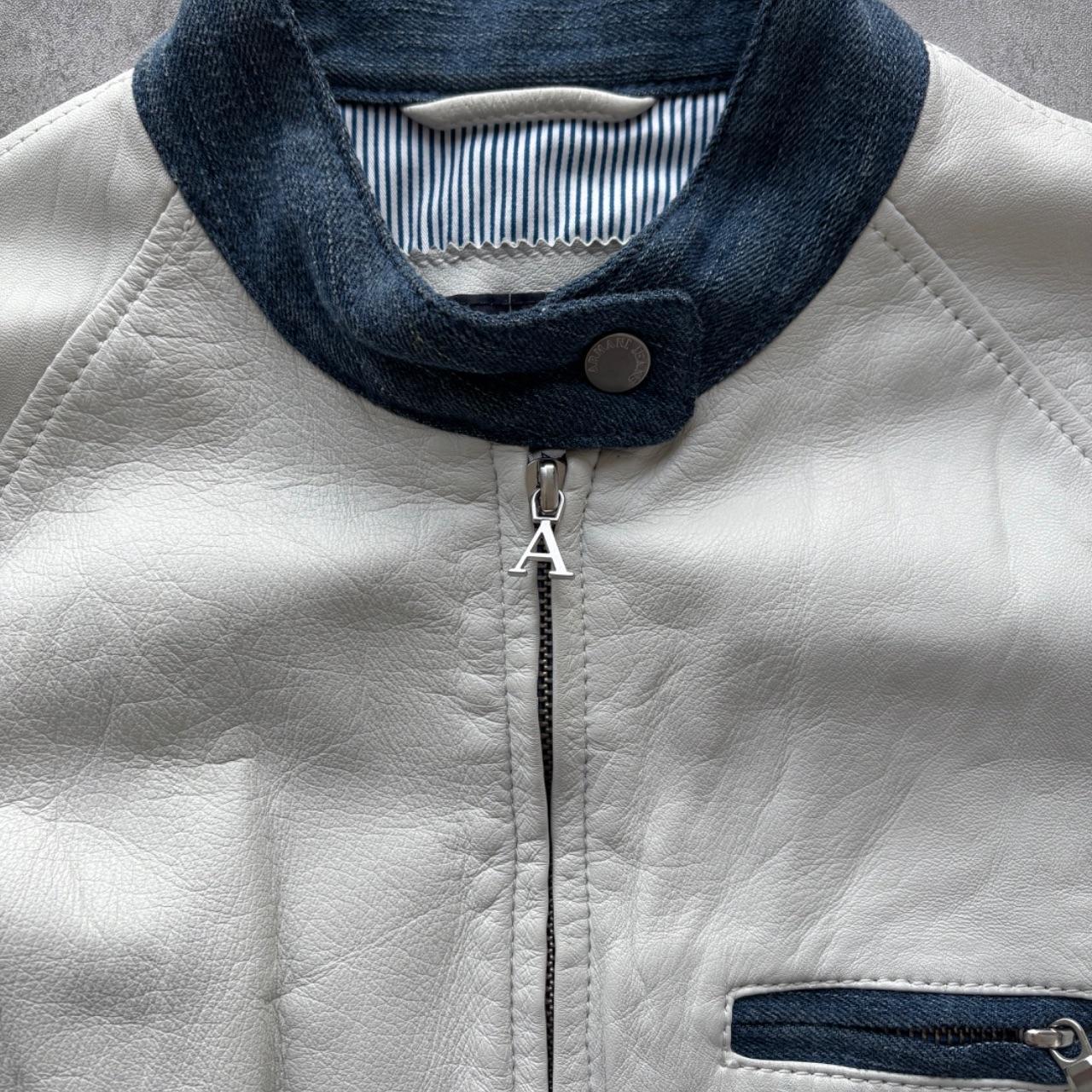 ARMANI LEATHER BIKER JACKET | O/S, White