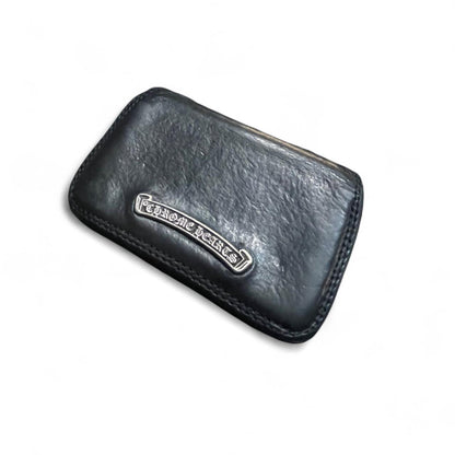 Chrome Hearts Black Leather Bifold Wallet Cardholder | O/S, Black