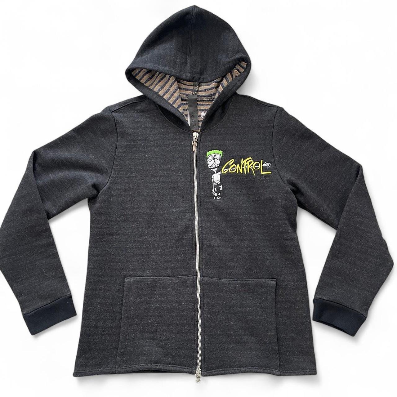 Chrome Hearts Matty Boy Exclusive ‘Control/Beware’ Embroidered Double Hoodie | Medium, Red