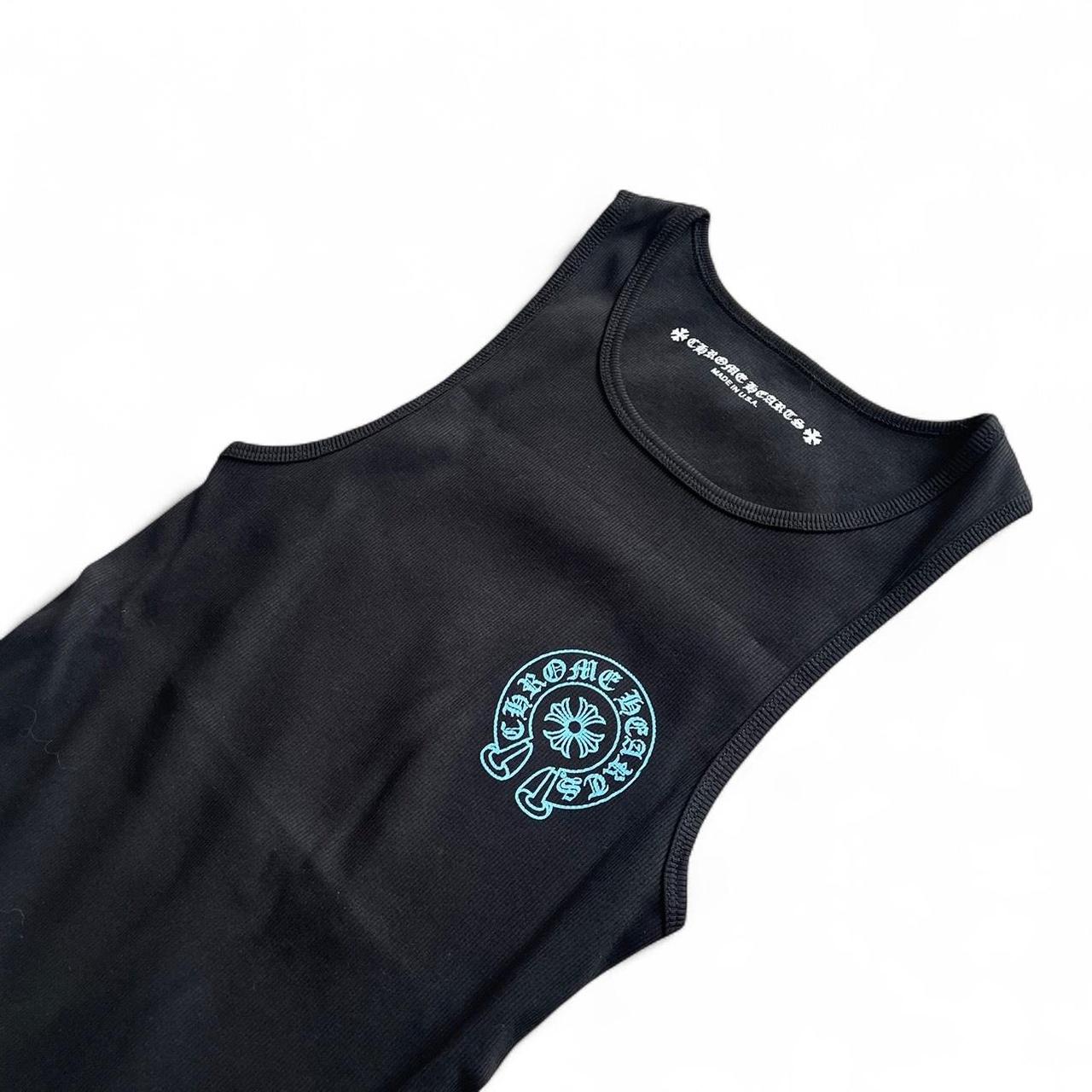Chrome Hearts womens tank top vest horseshoe blue | Small, Blue