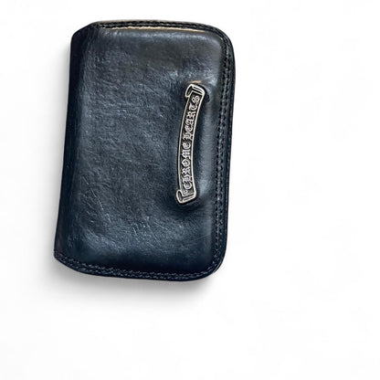 Chrome Hearts Black Leather Bifold Wallet Cardholder | O/S, Black