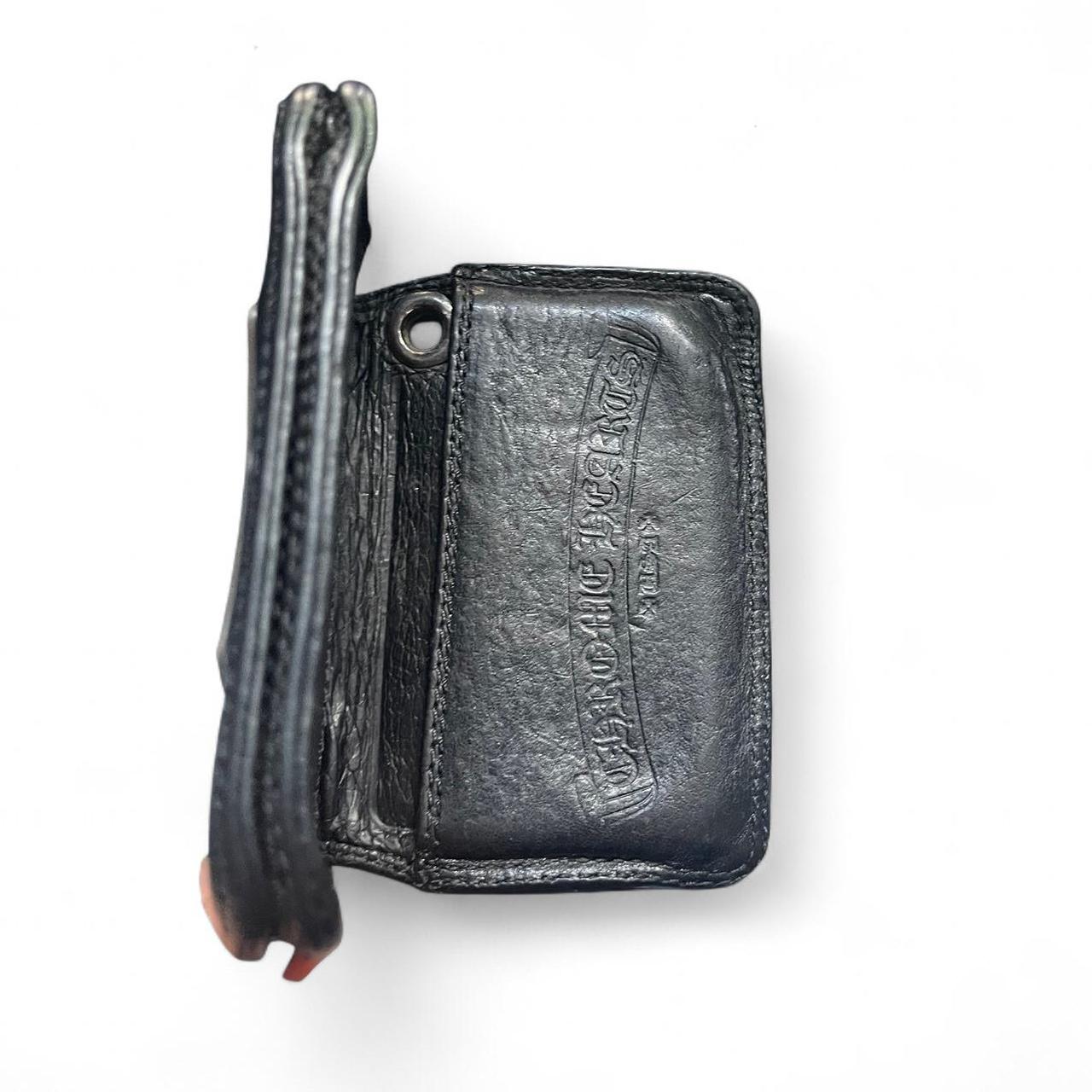 Chrome Hearts Black Leather Bifold Wallet Cardholder | O/S, Black