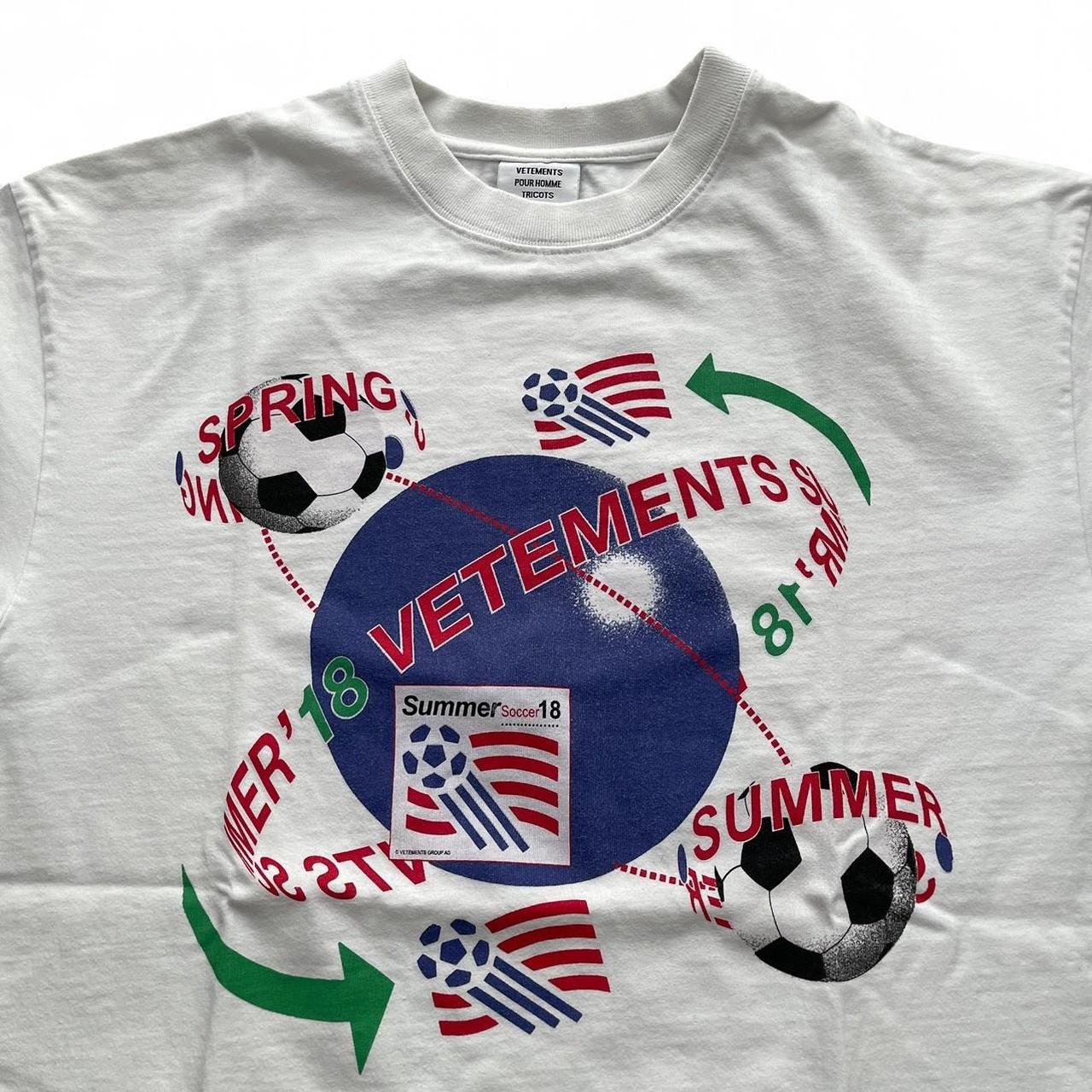 Vetements 2018 Summer Soccer Tee White | Small, White