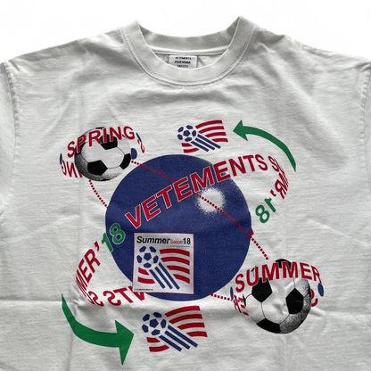 Vetements 2018 Summer Soccer Tee White | Small, White