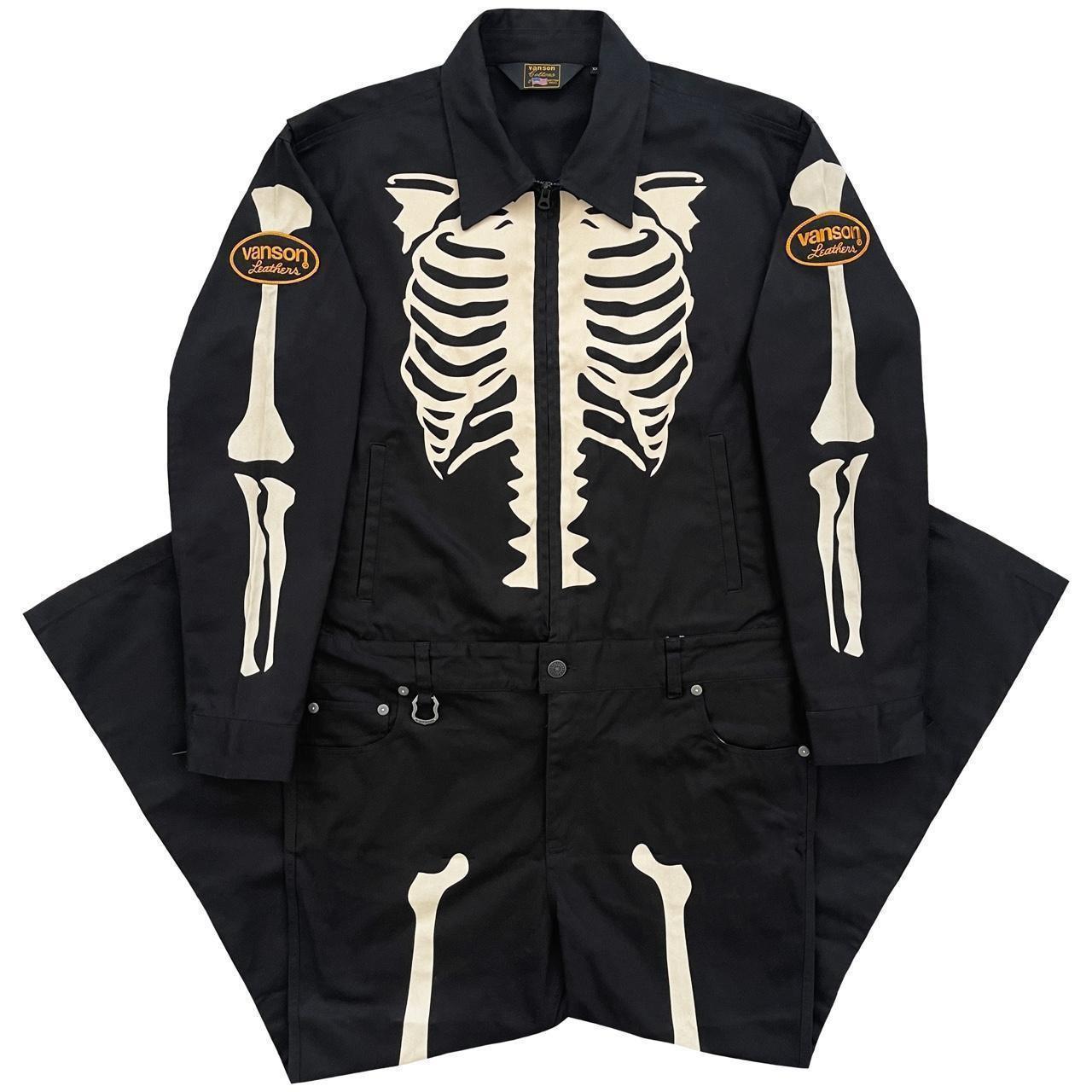 Vanson Leathers Skeleton Overalls - M