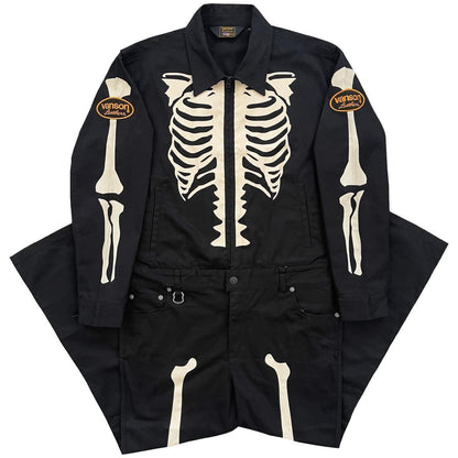 Vanson Leathers Skeleton Overalls - M