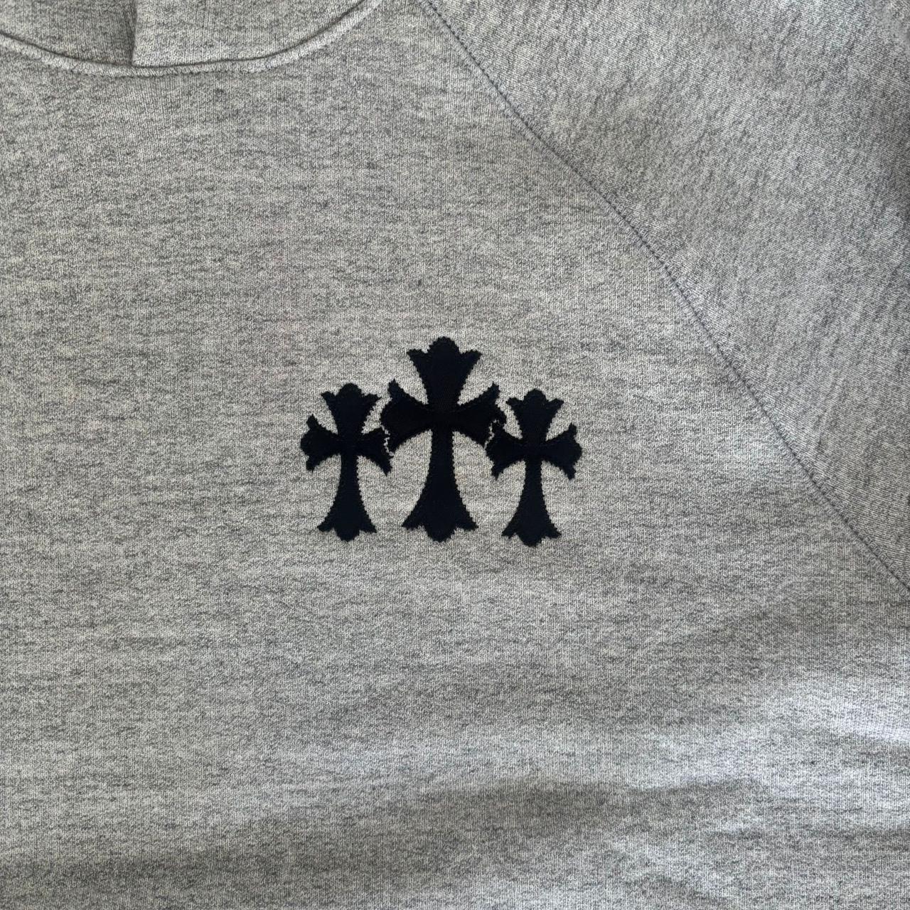 Chrome Hearts Triple Cross Hollywood Hoodie Grey New Season | Medium, Grey