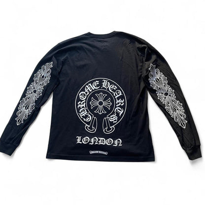 Chrome Hearts London Exclusive Horseshoe Long Sleeve Tee Black | XL, Black