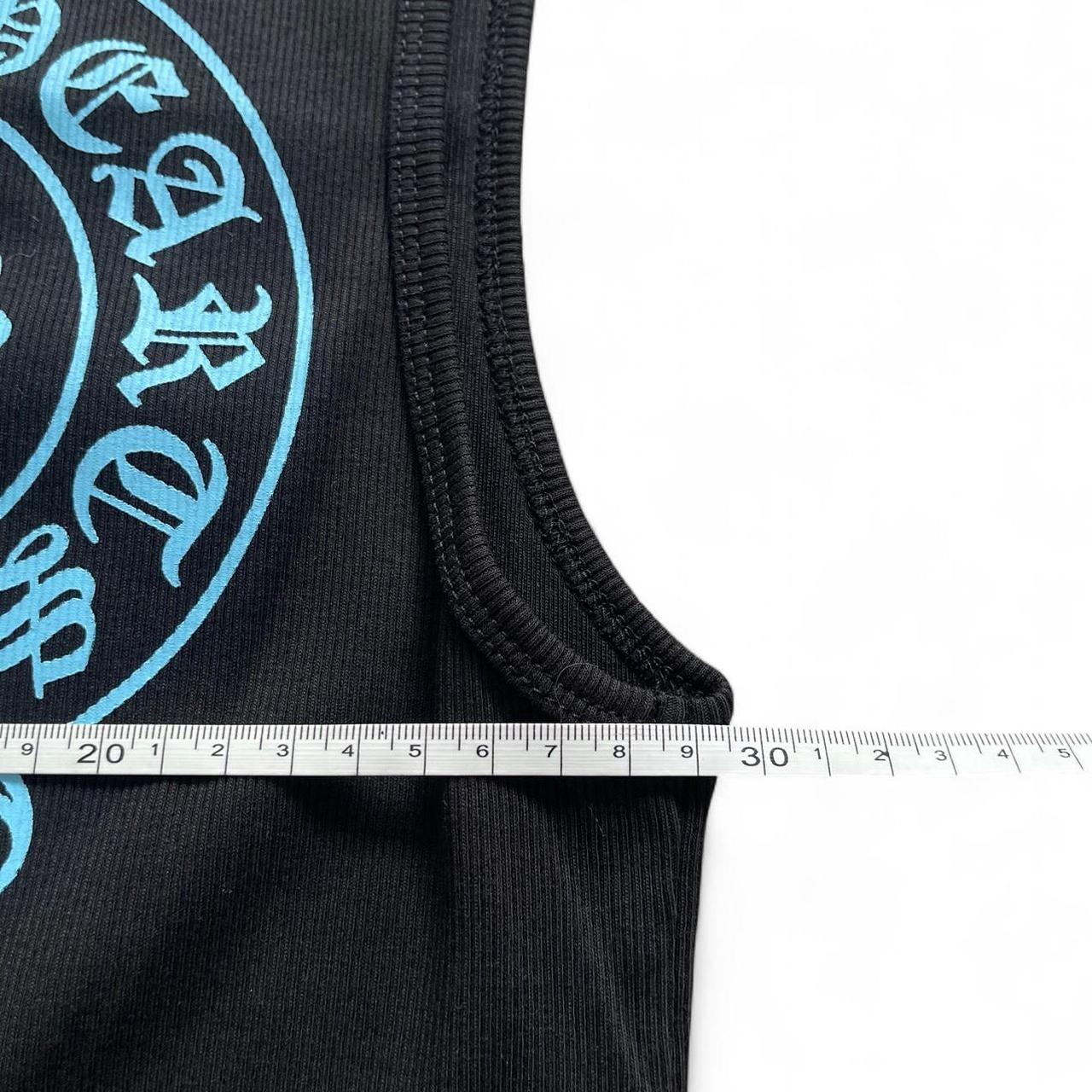 Chrome Hearts womens tank top vest horseshoe blue | Small, Blue