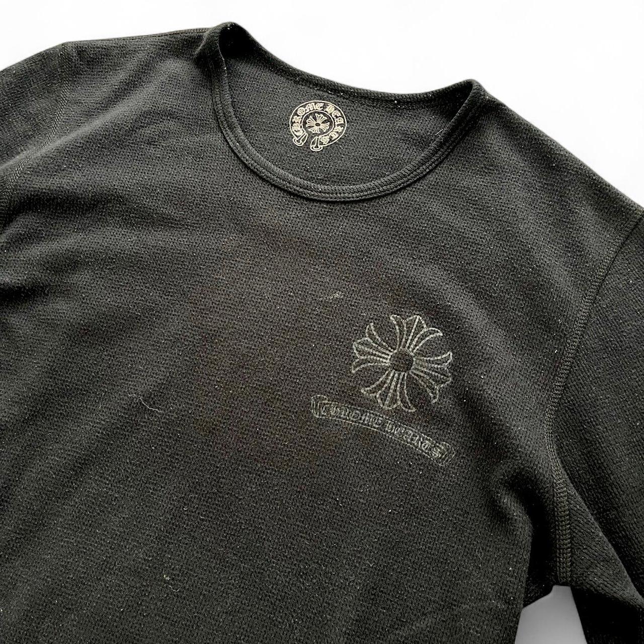 Chrome Hearts Waffle Cross Logo Long Sleeve T | Medium, Black