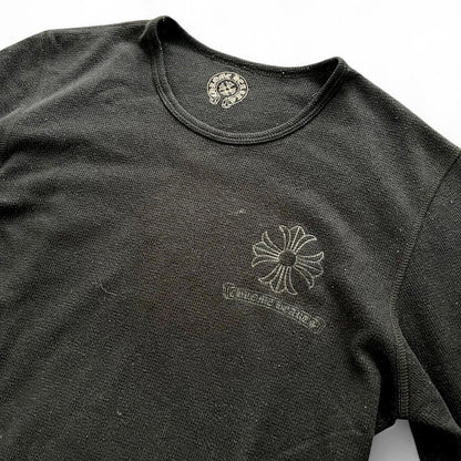 Chrome Hearts Waffle Cross Logo Long Sleeve T | Medium, Black